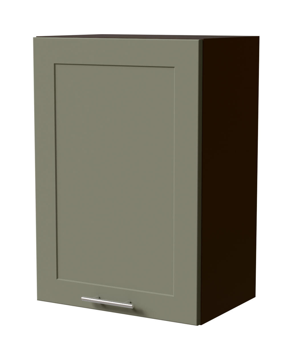 HÄNGESCHRANK Oslo W2/50 Lava / Reed Green Matt 50 / 32,5 / 72cm - Dunkelgrau/Grün, Holz/Holzwerkstoff (50/72/32.5cm) - Feldmann-Wohnen