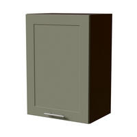 HÄNGESCHRANK Oslo W2/50 Lava / Reed Green Matt 50 / 32,5 / 72cm - Dunkelgrau/Grün, Holz/Holzwerkstoff (50/72/32.5cm) - Feldmann-Wohnen