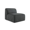 SOFAELEMENT Chenille Stoff Grau - Dunkelgrau/Schwarz, Holzwerkstoff/Kunststoff (80/70/102cm) - Makamii