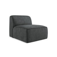 SOFAELEMENT Chenille Stoff Grau - Dunkelgrau/Schwarz, Holzwerkstoff/Kunststoff (80/70/102cm) - Makamii