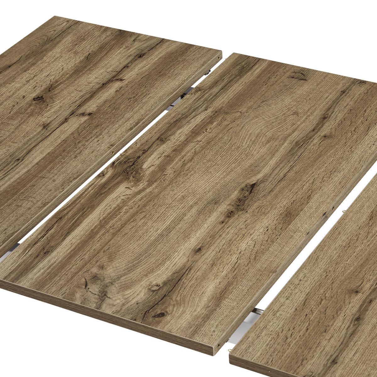 ESSTISCH LIO 120-160/80/76 cm - Weiß/Eiche Artisan, Holzwerkstoff/Metall (120/80/76cm) - B&D Home
