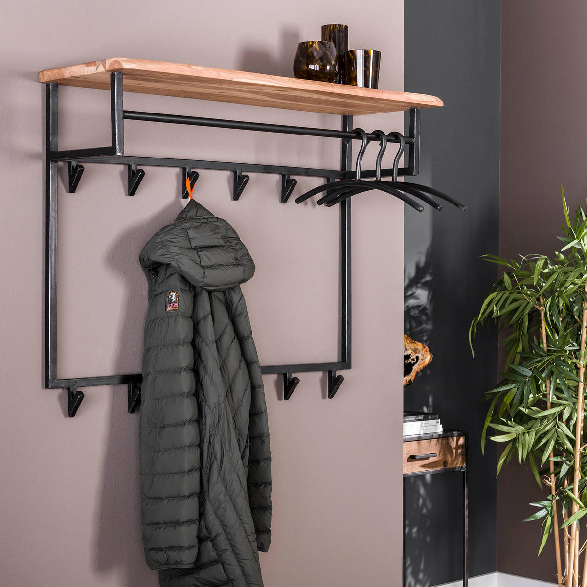 WANDGARDEROBE Edge Braun 100/33/80 cm - Braun, Holz (33/80/100cm) - Hoyz Collection