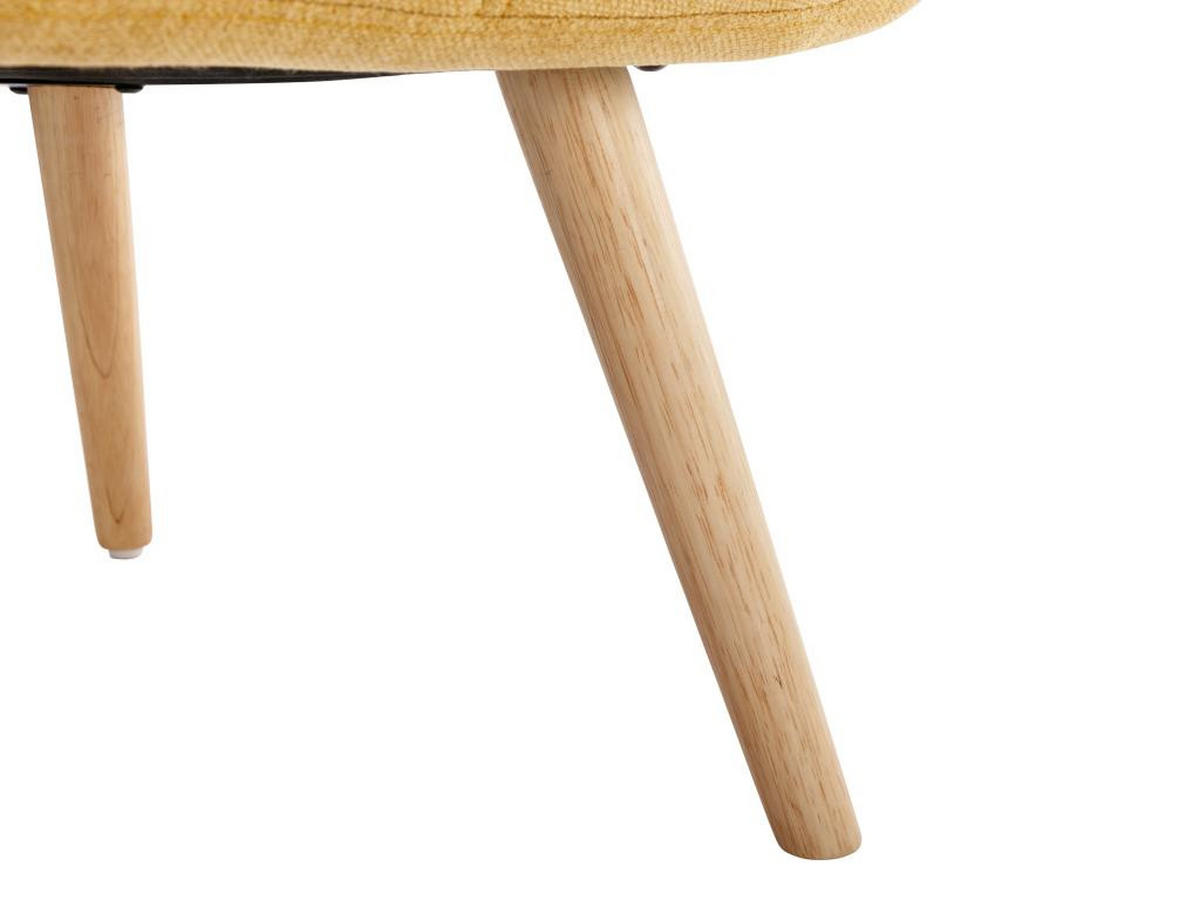 SESSEL - Stoff - Senfgelb - LUOSTO - Gelb, Textil (79/83/87cm) - Vente-Unique