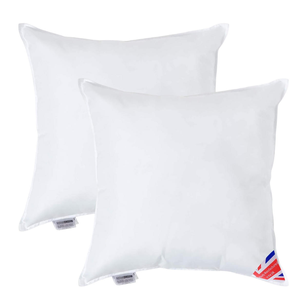 FÜLLKISSEN 2er-Set – 50/50 cm, Super-Mikrofaser - Weiß, Textil (50/50cm) - Homescapes