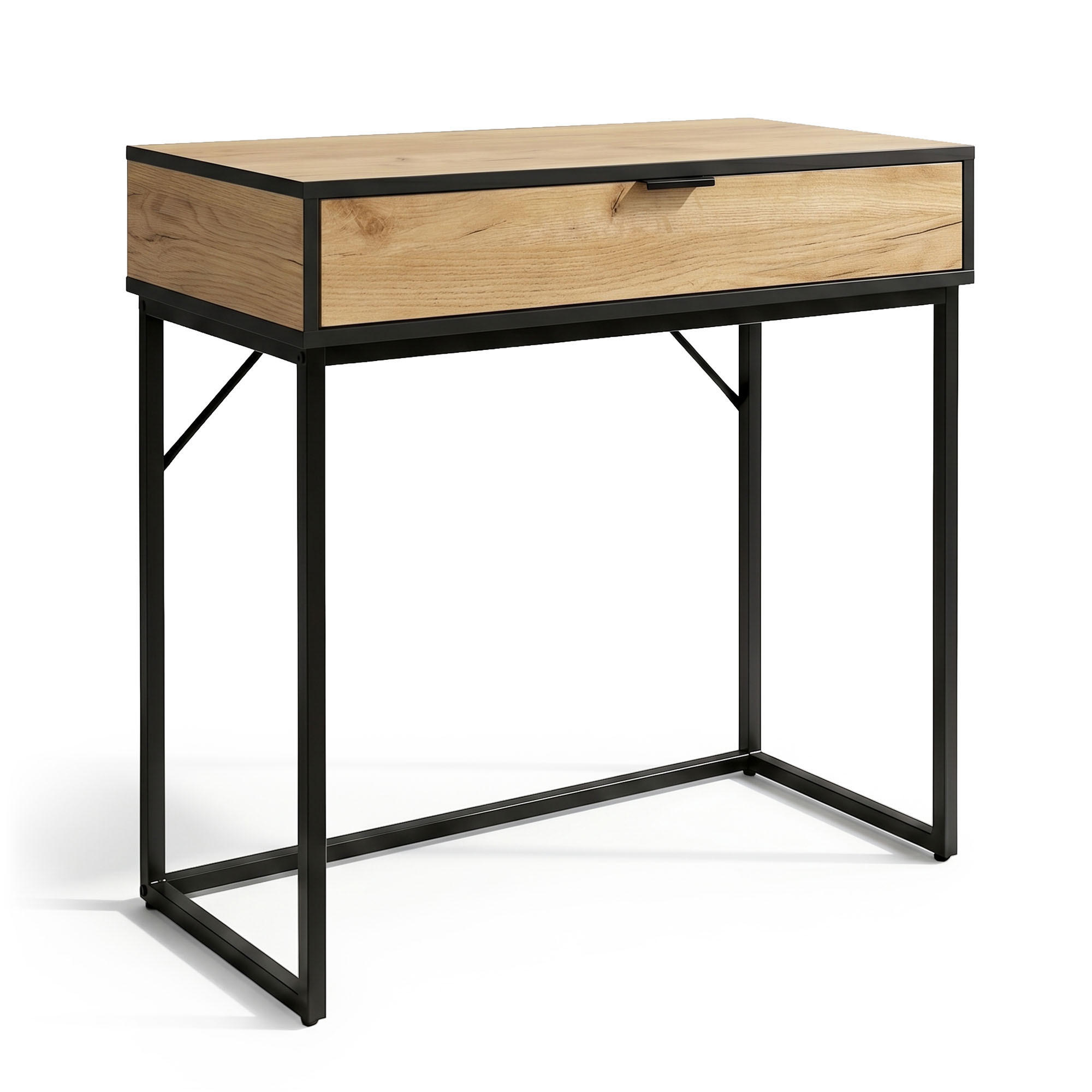 KONSOLENTISCH MODENA 80 cm Craft Eiche - Eichefarben/Schwarz, Holzwerkstoff (35/80/80cm) - Akord