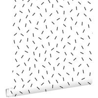 TAPETE grafisches Motiv 53 cm x 10.05 m - Schwarz, Papier (53/0.1cm) - ESTAhome