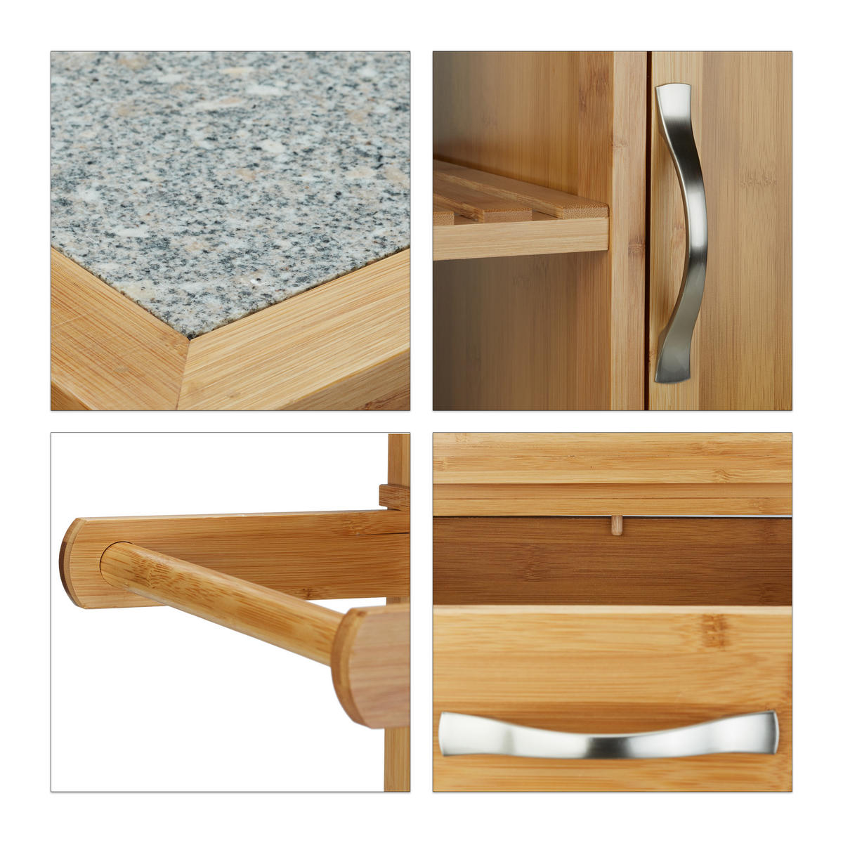 KÜCHENWAGEN - Multicolor, Holz/Holzwerkstoff (89.5/85.5/36cm) - Relaxdays