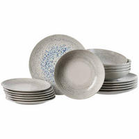 TELLER-SET Rimini grau 18er Set - Grau, Keramik (1/1/1cm) - Ritzenhoff Breker