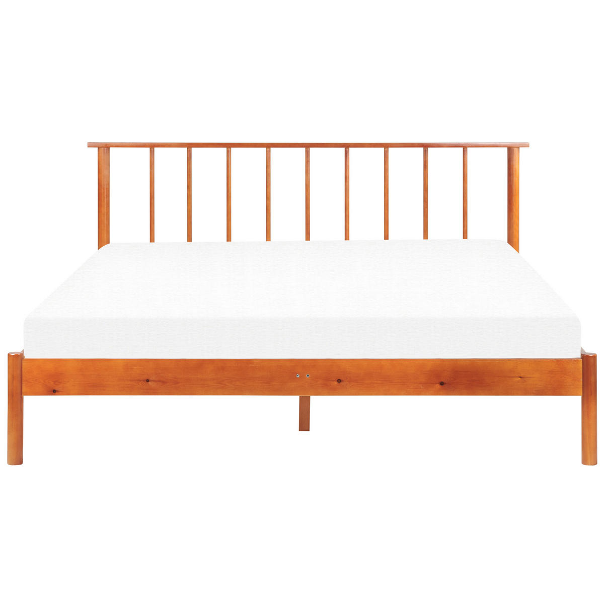 HOLZBETT 160/200cm Heller Holzfarbton Barret - Hellbraun, Holz (160/200cm) - Beliani