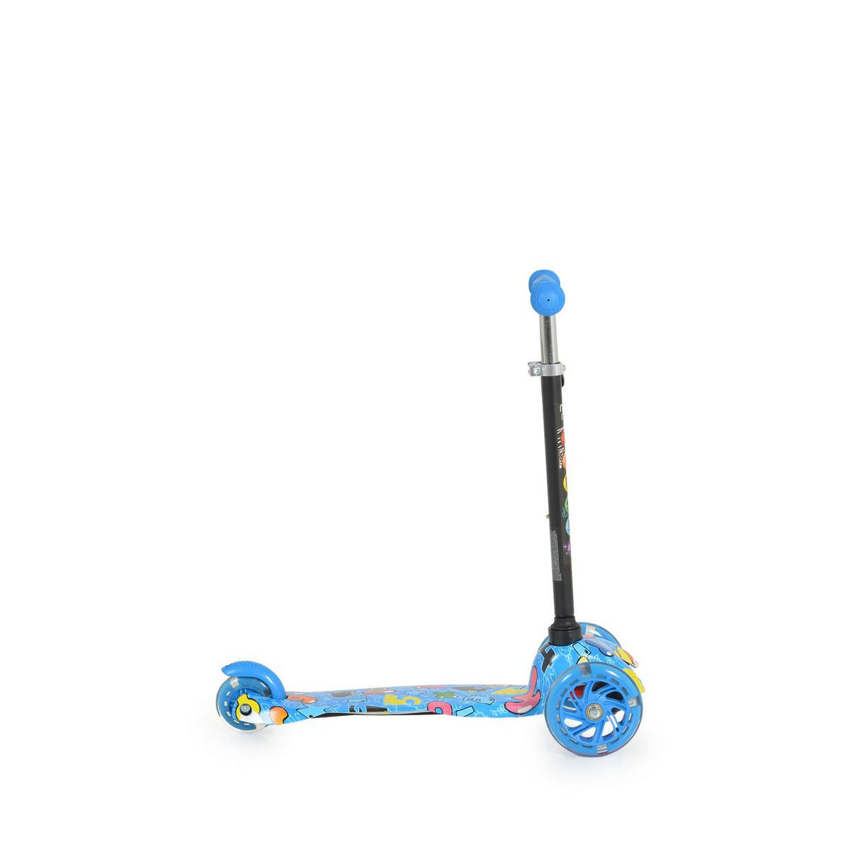 KINDERROLLER Fidget blau höhenverstellbar, PU-Räder, Wasserdruck, ABEC-7 - Blau, Metall (54/23/72cm) - Moni