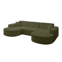 WOHNLANDSCHAFT TARO-U1 - 303x171x79,5 cm Grün - Grün, Holzwerkstoff/Textil (303/79.5/171cm) - ALTDECOR