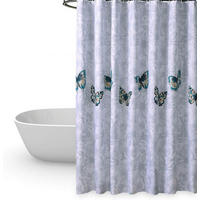 DUSCHVORHANG 150 x 180 cm Polyester wasserdicht schimmelresistent antibakteriell geruchlos mit Haken Badewanne Badezimmer - Weiß, Textil (150/180cm) - MCBOSON