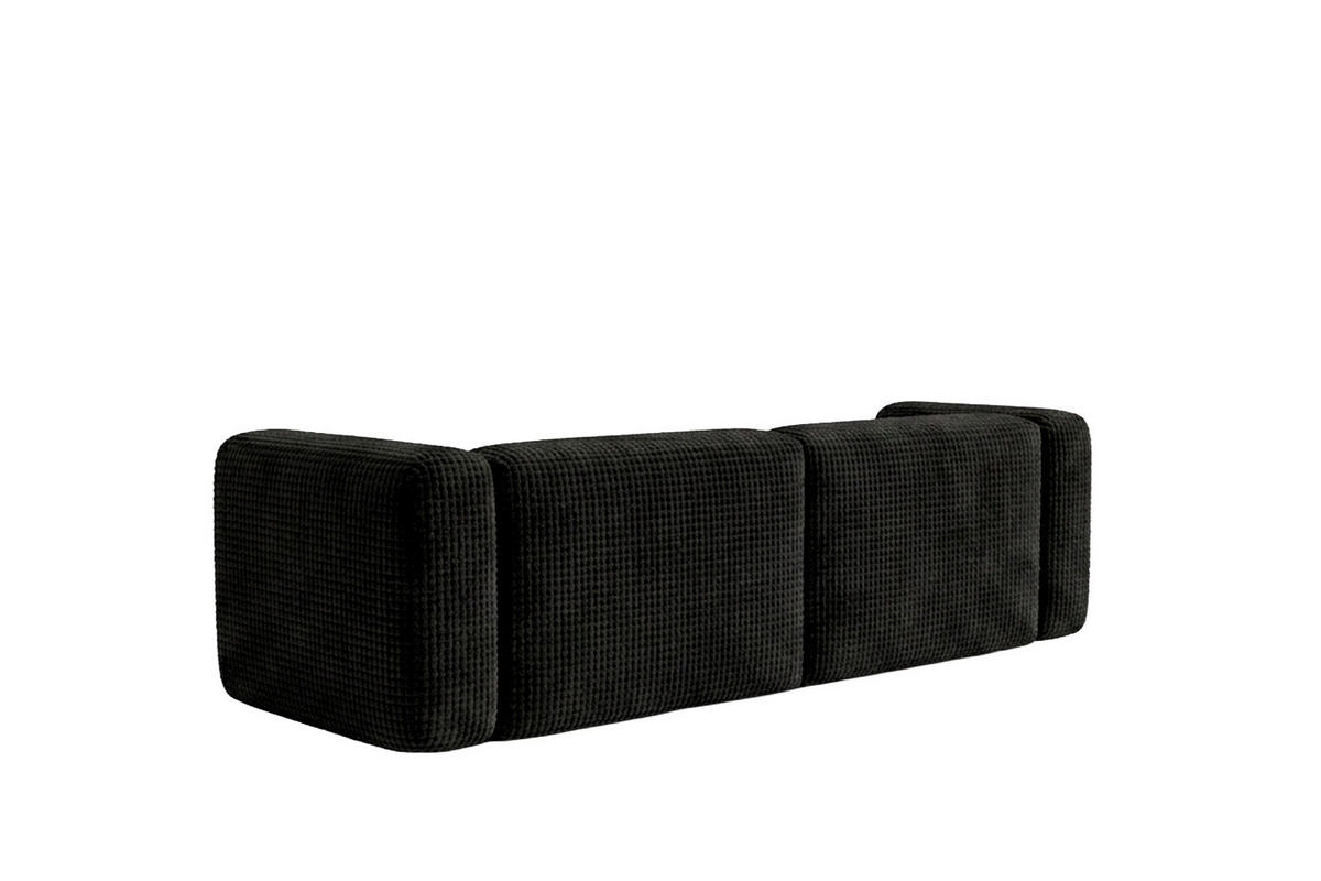 SOFA 2-Sitzer, Chenille-Stoff Cremona, Anthrazit, GRETA - Anthrazit, Holz (228/70/89cm) - Kaiser Möbel