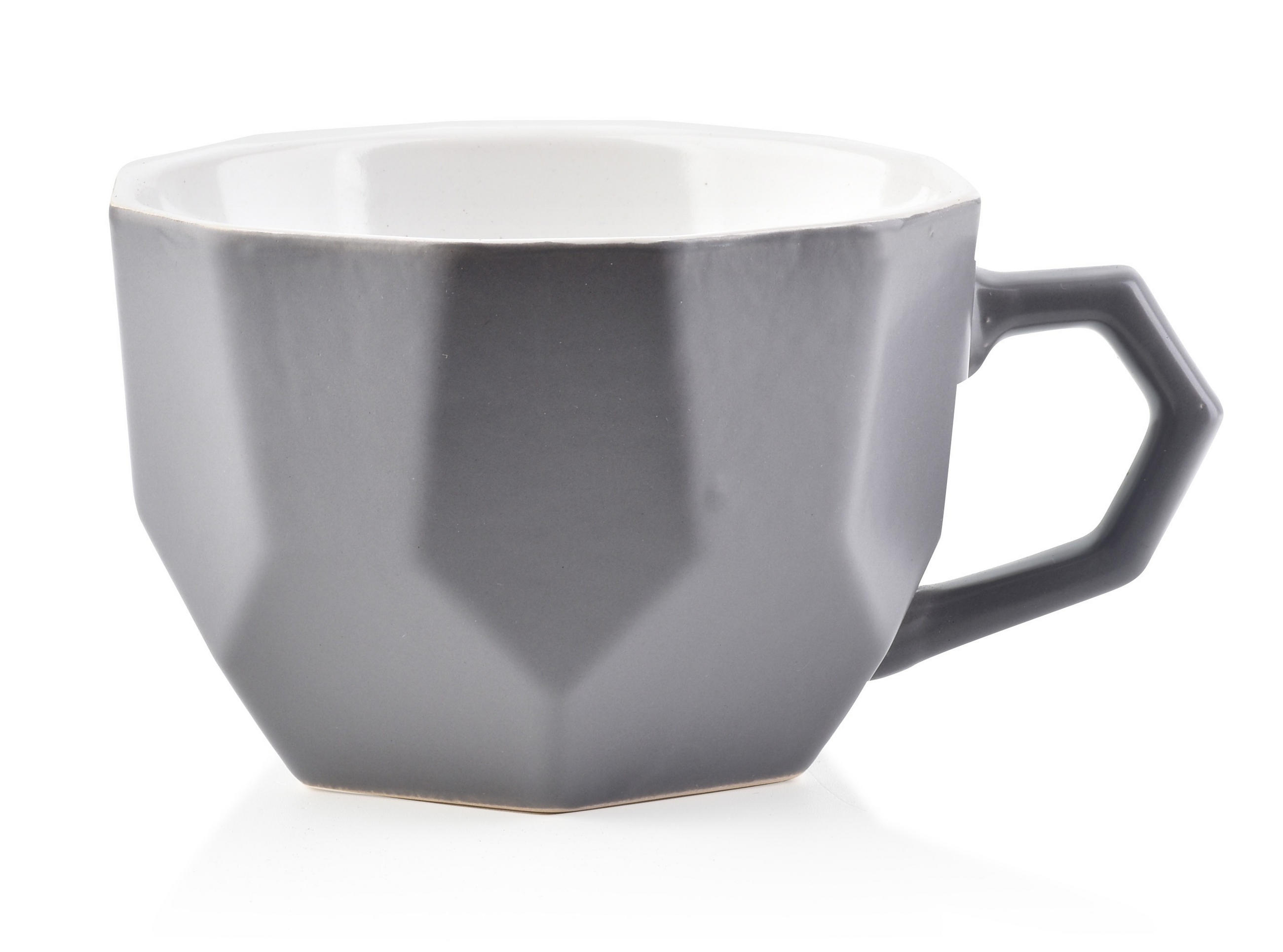 BECHER Sally Grau 15/12/7.8 cm Keramik - Grau, Keramik (0.45L) - Mondex
