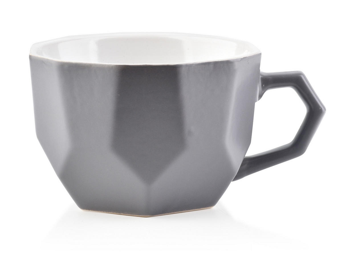 BECHER Sally Grau 15/12/7.8 cm Keramik - Grau, Keramik (0.45L) - Mondex