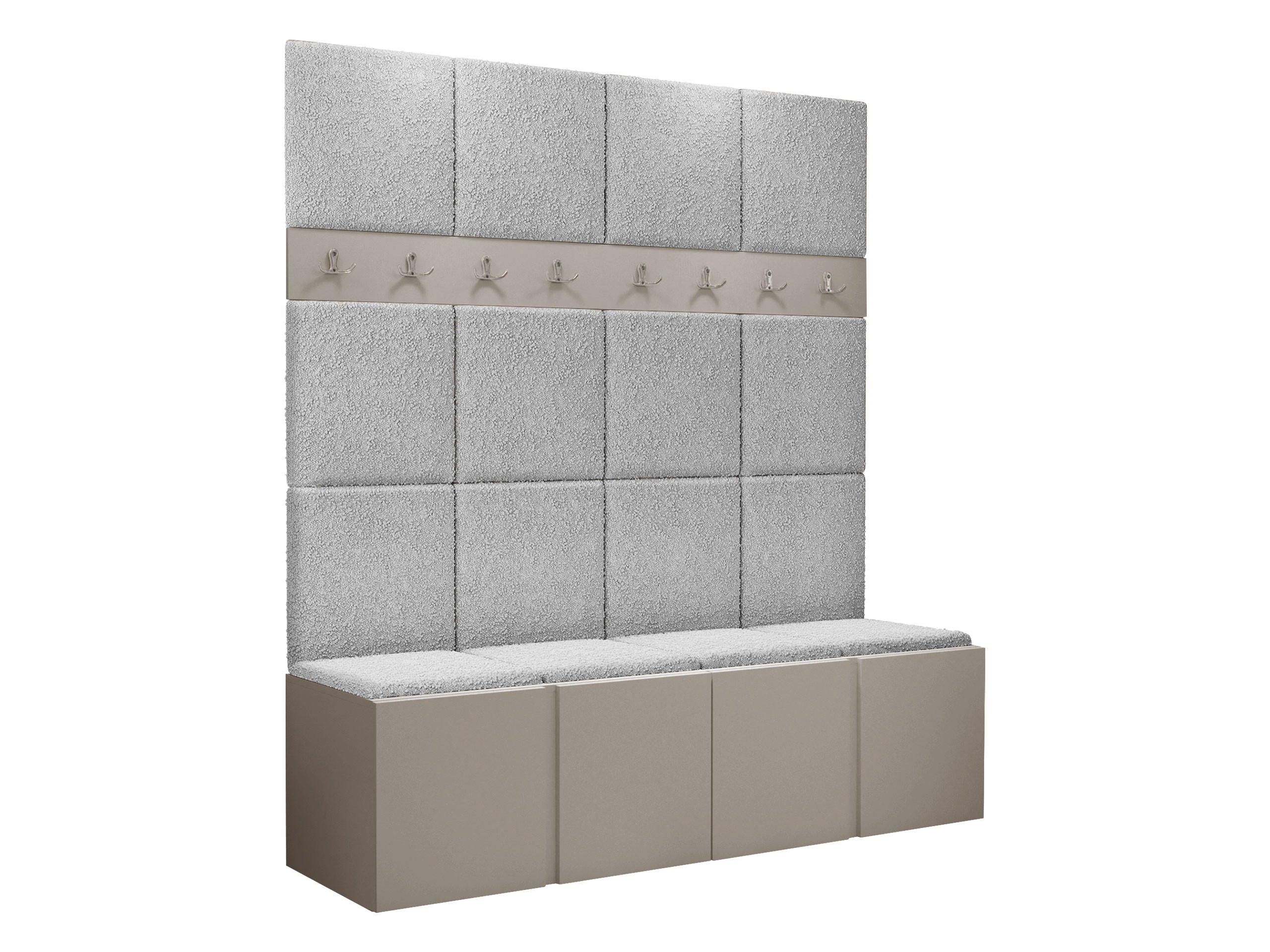 GARDEROBEN-SET Orion V - Kaschmir/Hellgrau, Holzwerkstoff/Kunststoff (168/186/46cm) - MIRJAN24