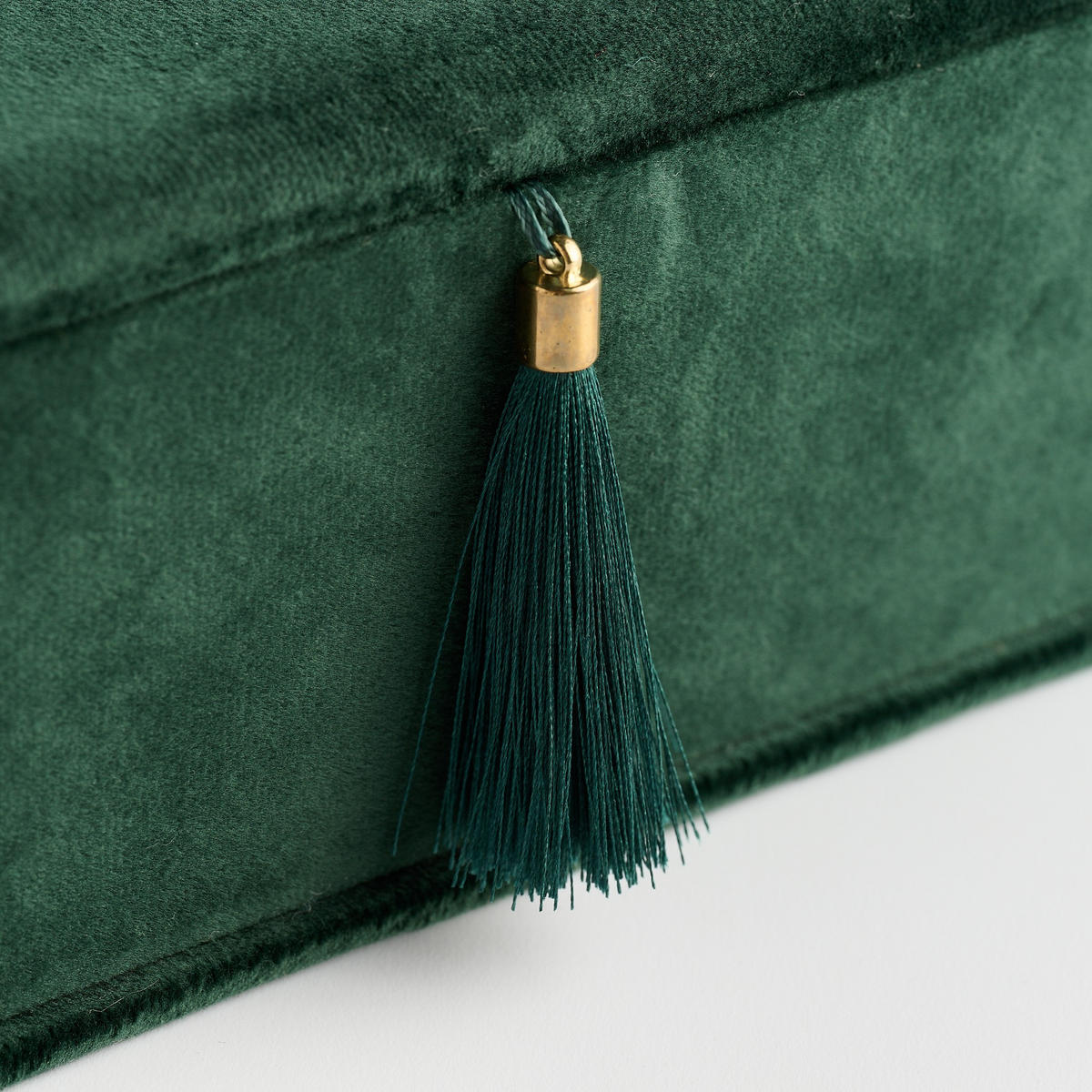 SCHMUCKKÄSTCHEN Paminto - Dunkelgrün, Textil (13/8/17.8cm) - home&you