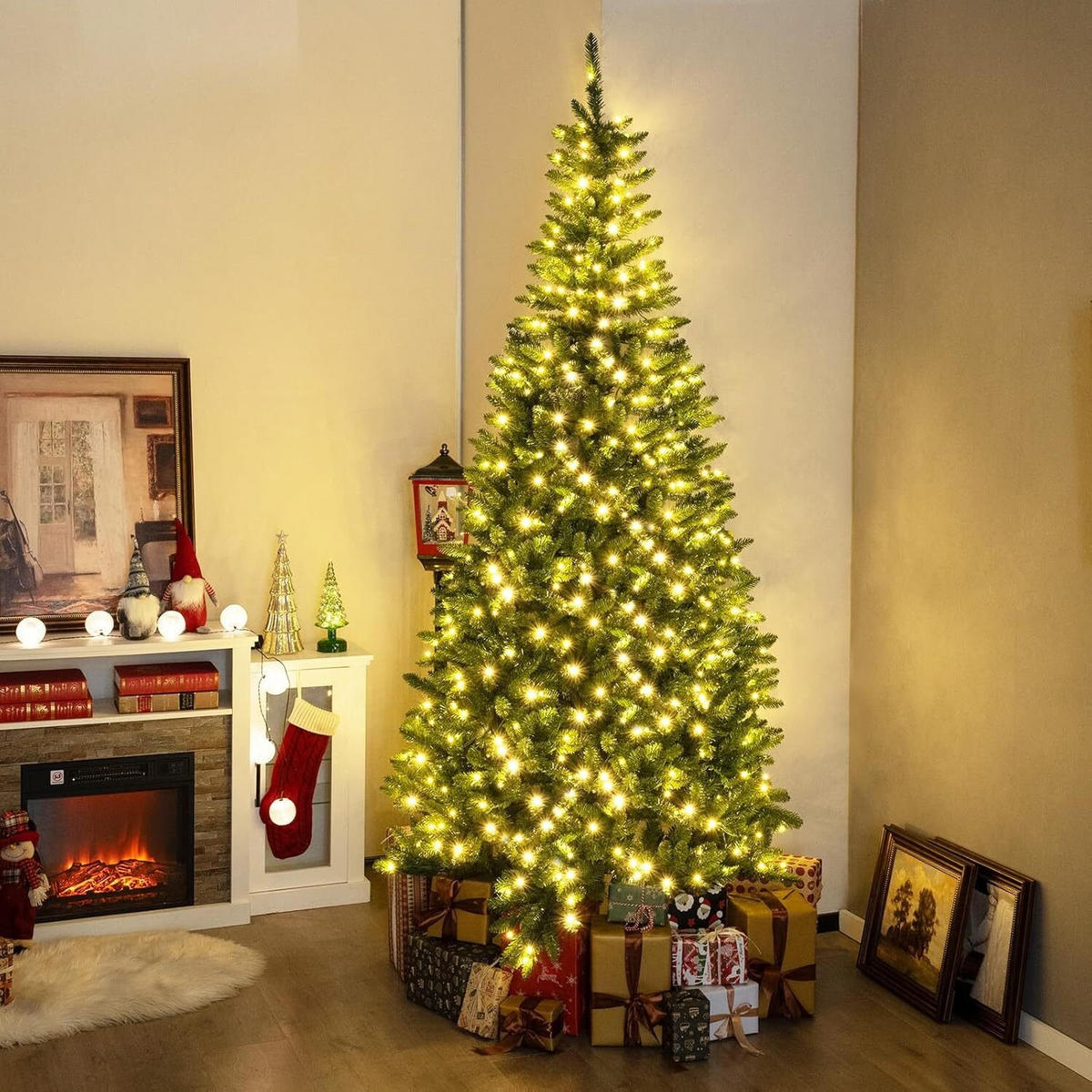 WEIHNACHTSBAUM 240cm Grün - Grün, Metall (240cm) - COSTWAY
