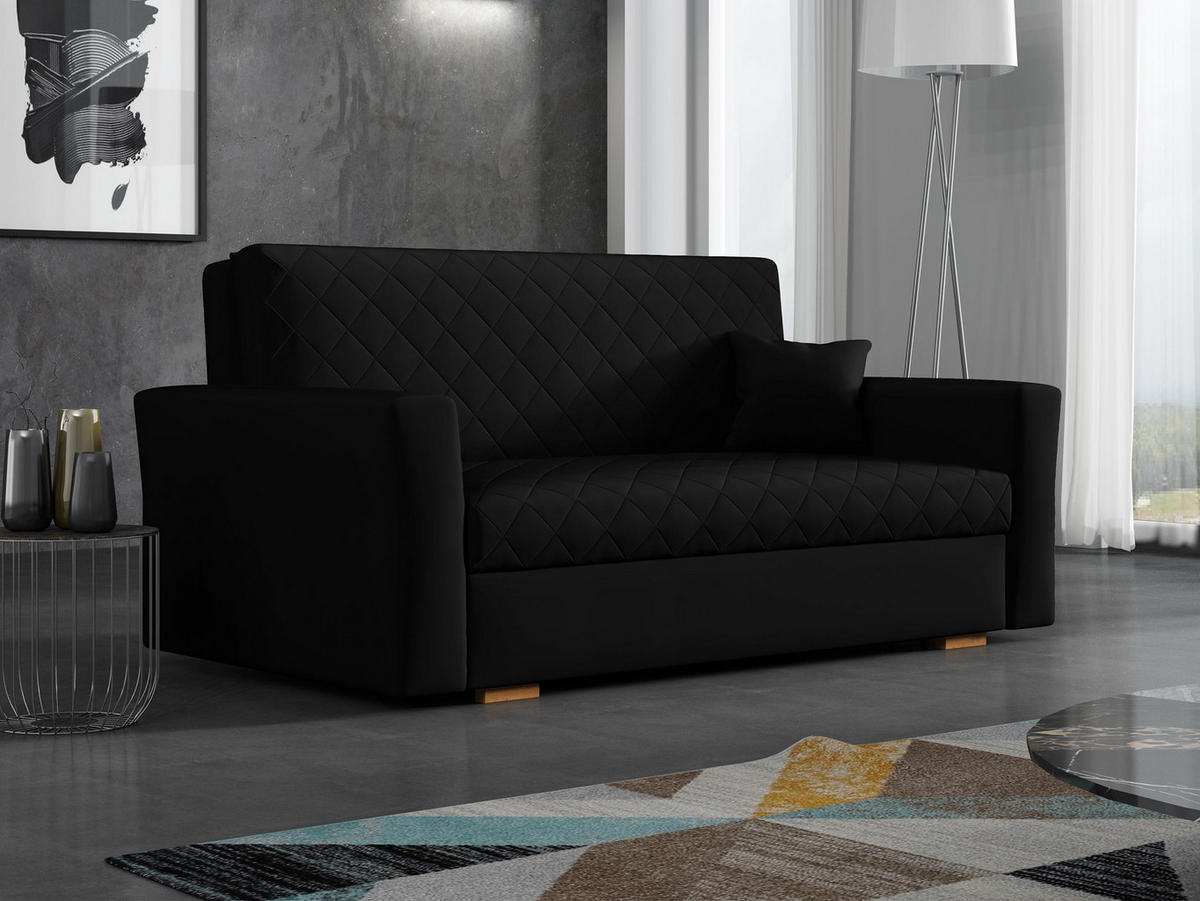 SCHLAFSOFA Viva Caro III - Schwarz/Braun, Holz/Textil (160/85/98cm) - MIRJAN24