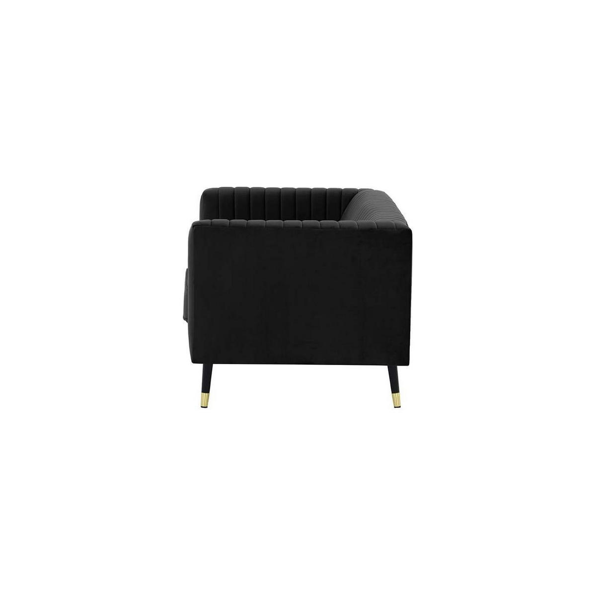 ZWEISITZER-SOFA Slender-Velluto 20 - Schwarz, Holz/Textil (170/71/83cm) - SLF24