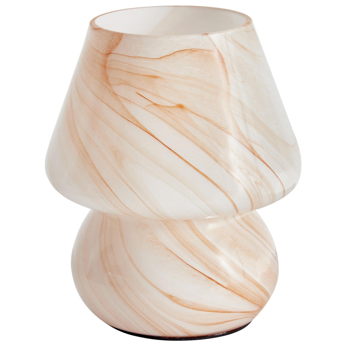 TISCHLEUCHTE Beige Lobo - Beige, Glas (14/14/18cm) - Beliani