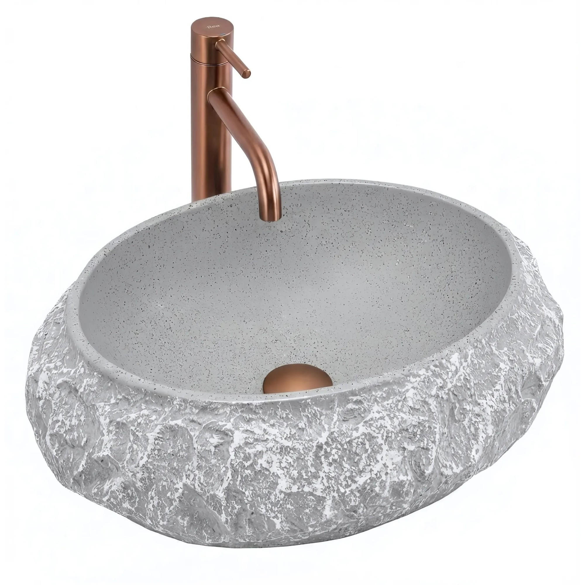 REA Aufsatzwaschbecken Grau 38x15x50 cm