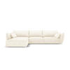 ECKSOFA links Kaelle aus Chenille-Stoff leichtes beige 4 Sitzplätze - Creme, Textil (171/308cm) - Micadoni