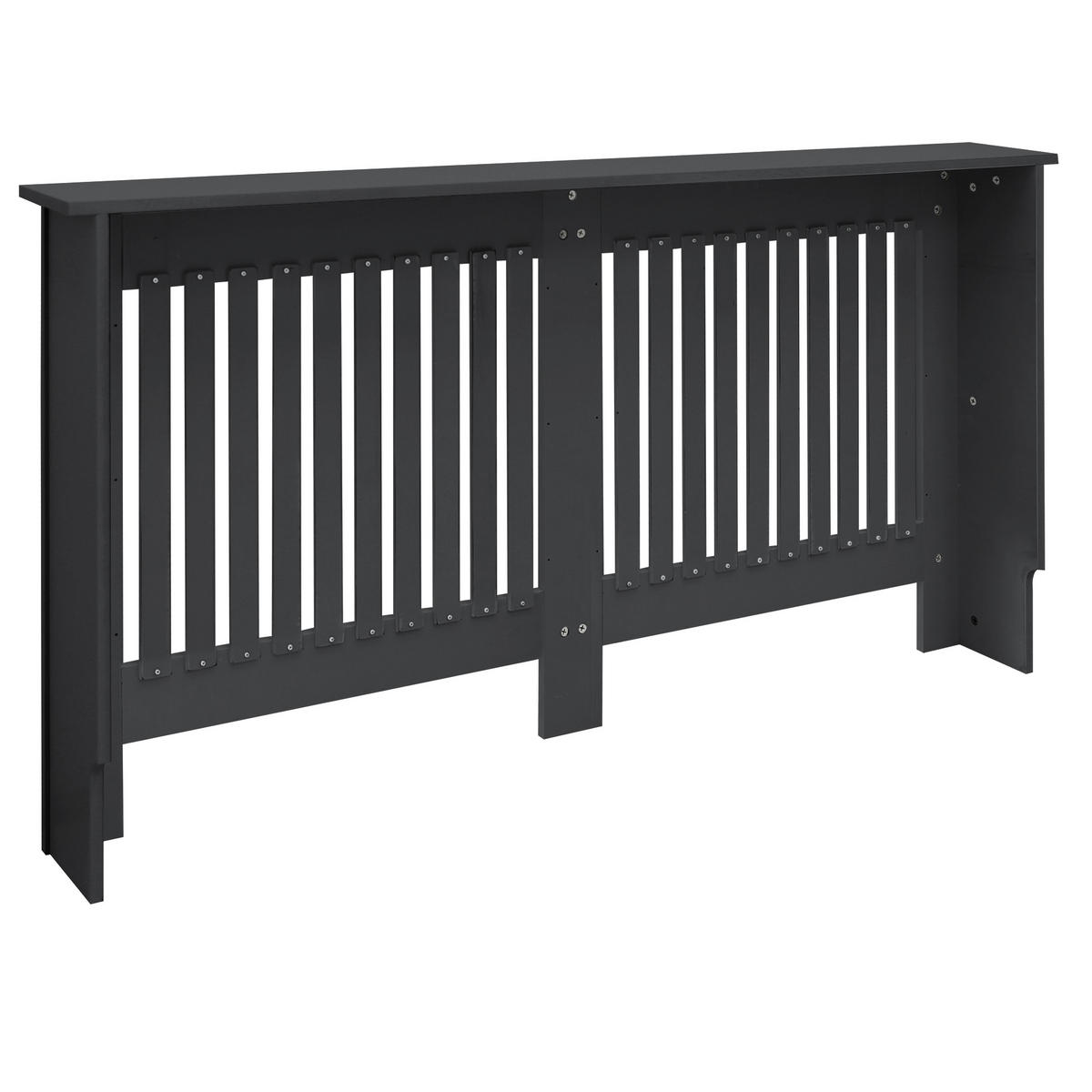 KRYT RADIÁTORU ve venkovském stylu 152 x 19 x 82 cm antracit - antracitová, kompozitní dřevo (19/152/82cm) - ML-DESIGN