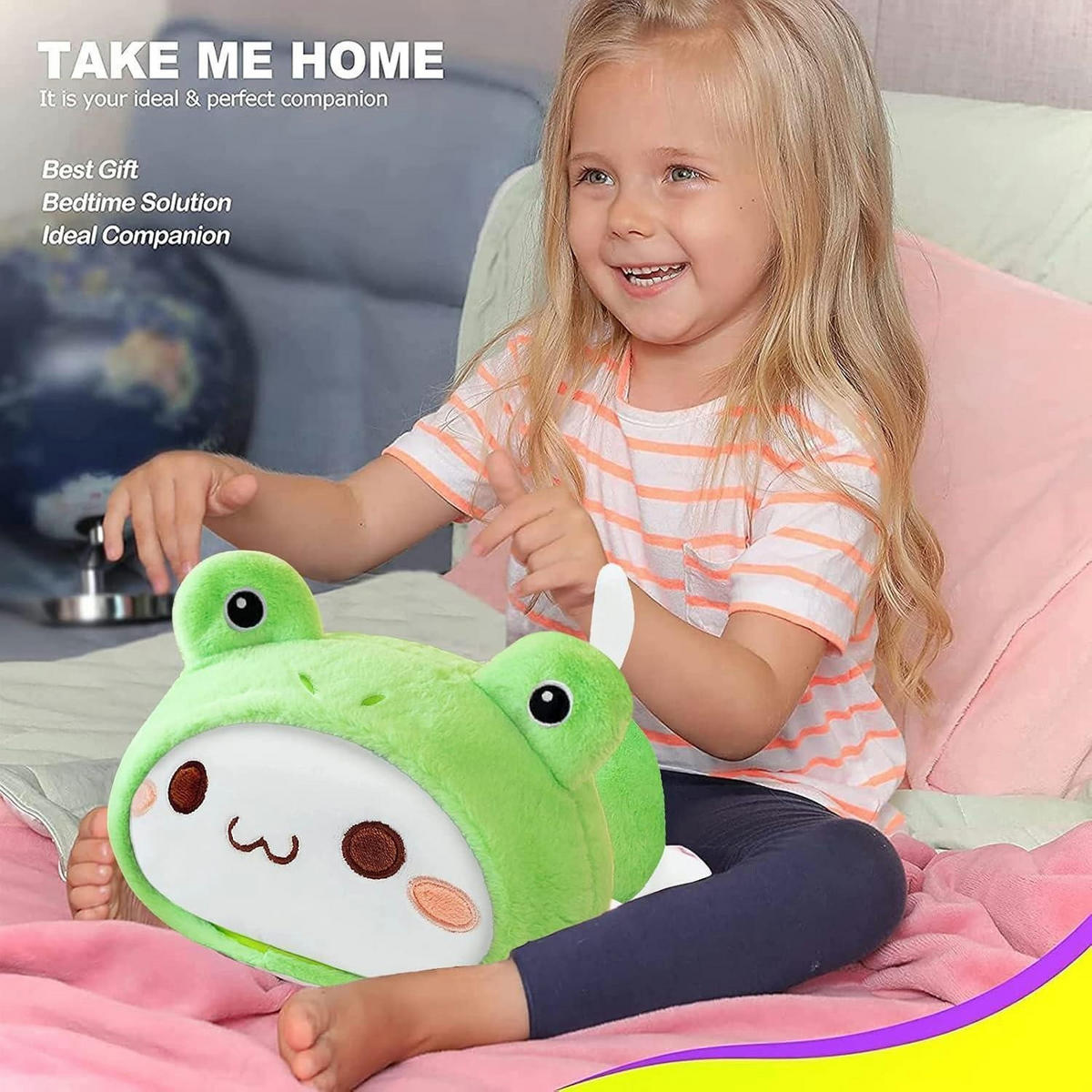 PLÜSCHTIER Frosch Katze 50 cm - Grün, Textil (28/50cm)