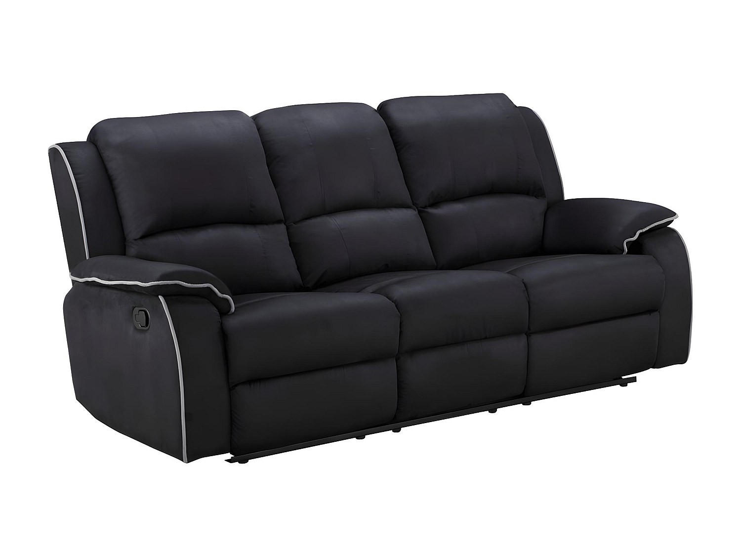 Vente-Unique Couchgarnitur Schwarz 210x99x96 cm