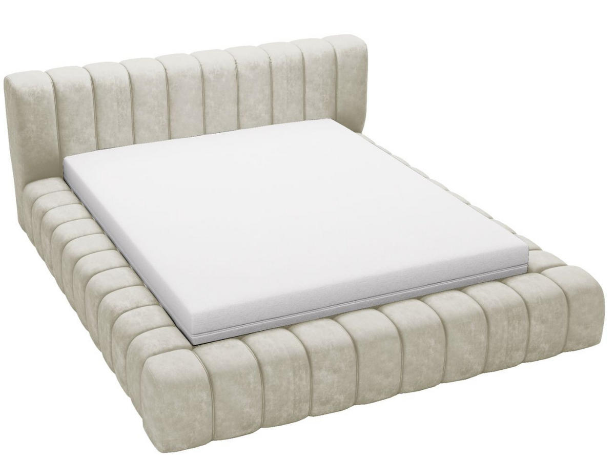 POLSTERBETT Italia 140x200 Beige - Beige, Textil (140/200cm) - Graingold