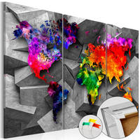 PINNWANDBILDER Bunt 120/80 cm - Multicolor/Grau, Naturmaterialien/Textil (120/80cm) - KUNSTLOFT