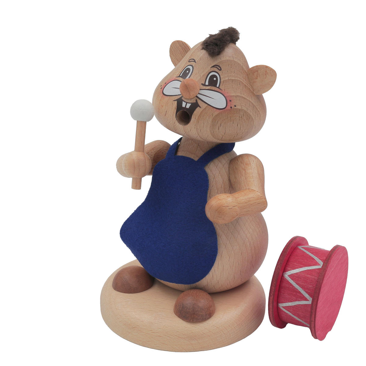 RAUCHFIGUR Hamster Musiker Trommel 13 cm - Multicolor, Metall (8/13/0.1cm)