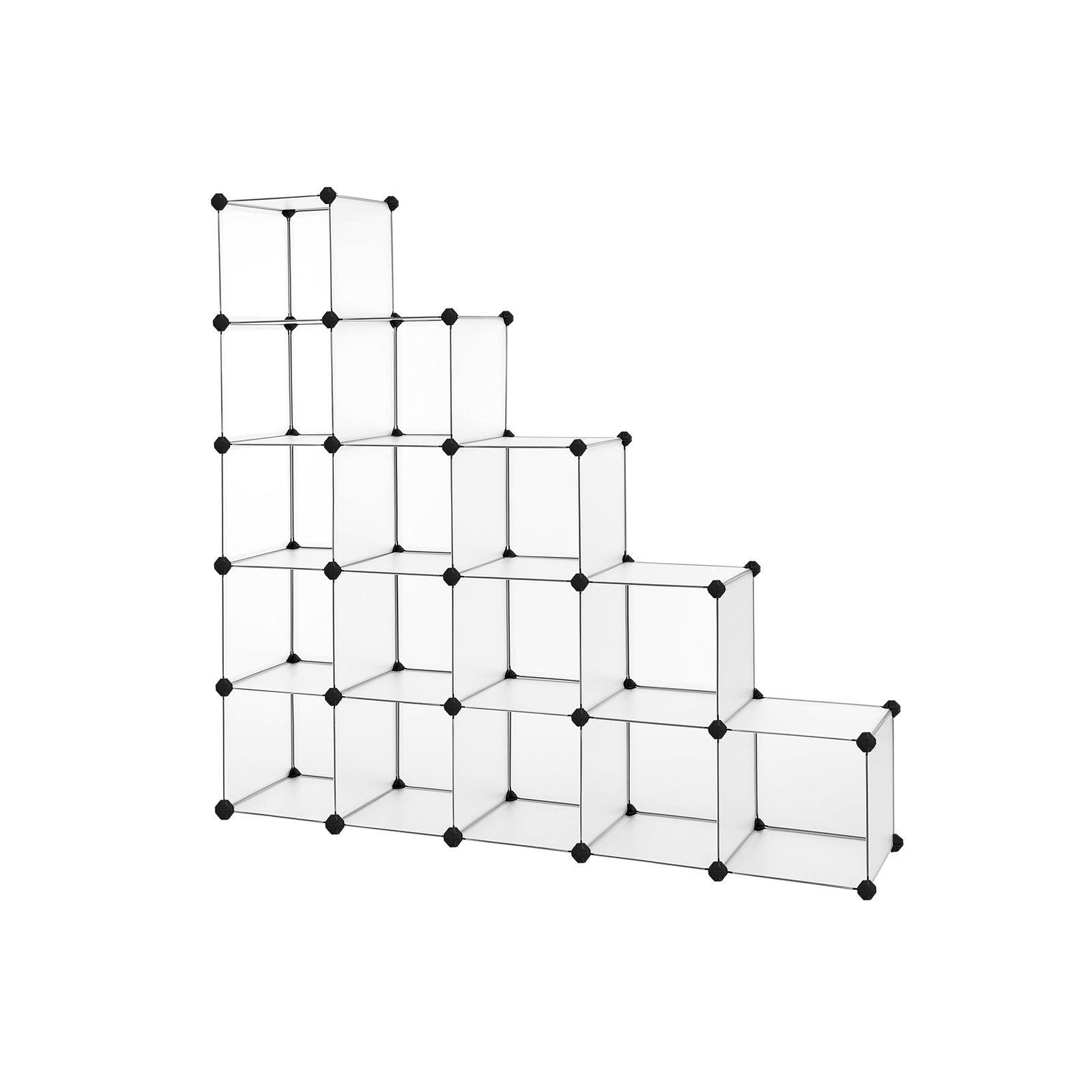 STECKREGALSYSTEM - Weiß, Kunststoff (125/31/125cm) - Hansiro