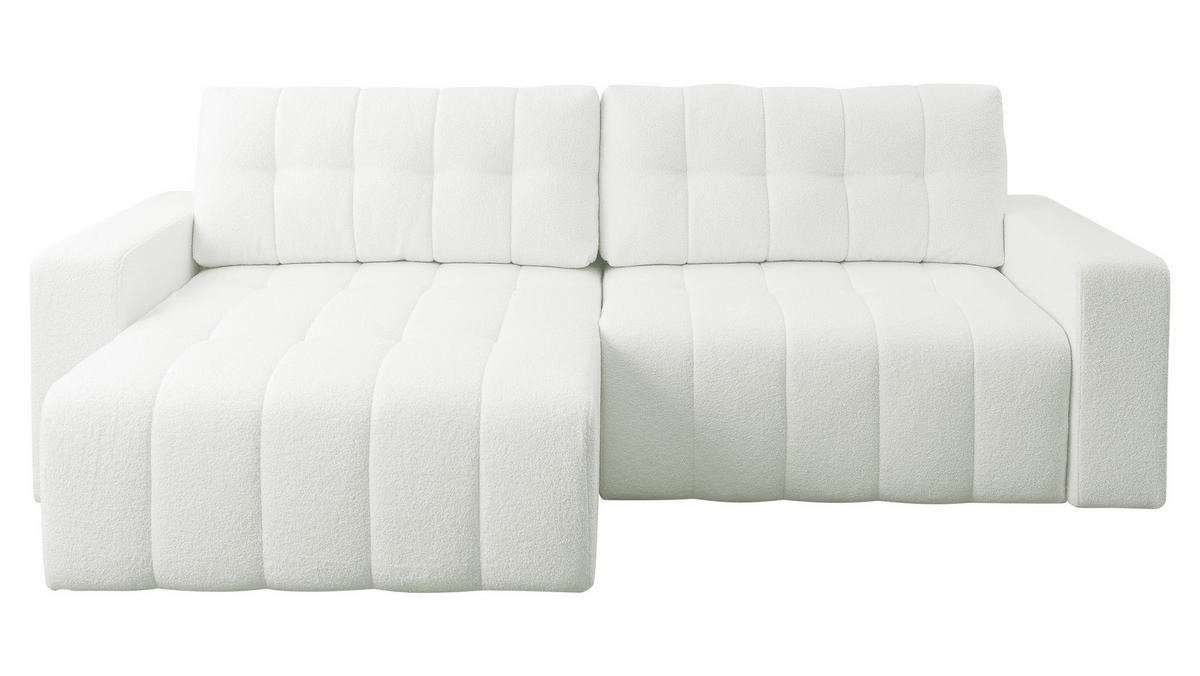 ECKSOFA Masone - Creme/Schwarz, Holz/Kunststoff (245/143cm) - MIRJAN24