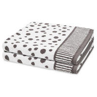 DUSCHTUCH Punkte allover 2er-Set - Dunkelgrau, Textil (50/100cm) - Ross