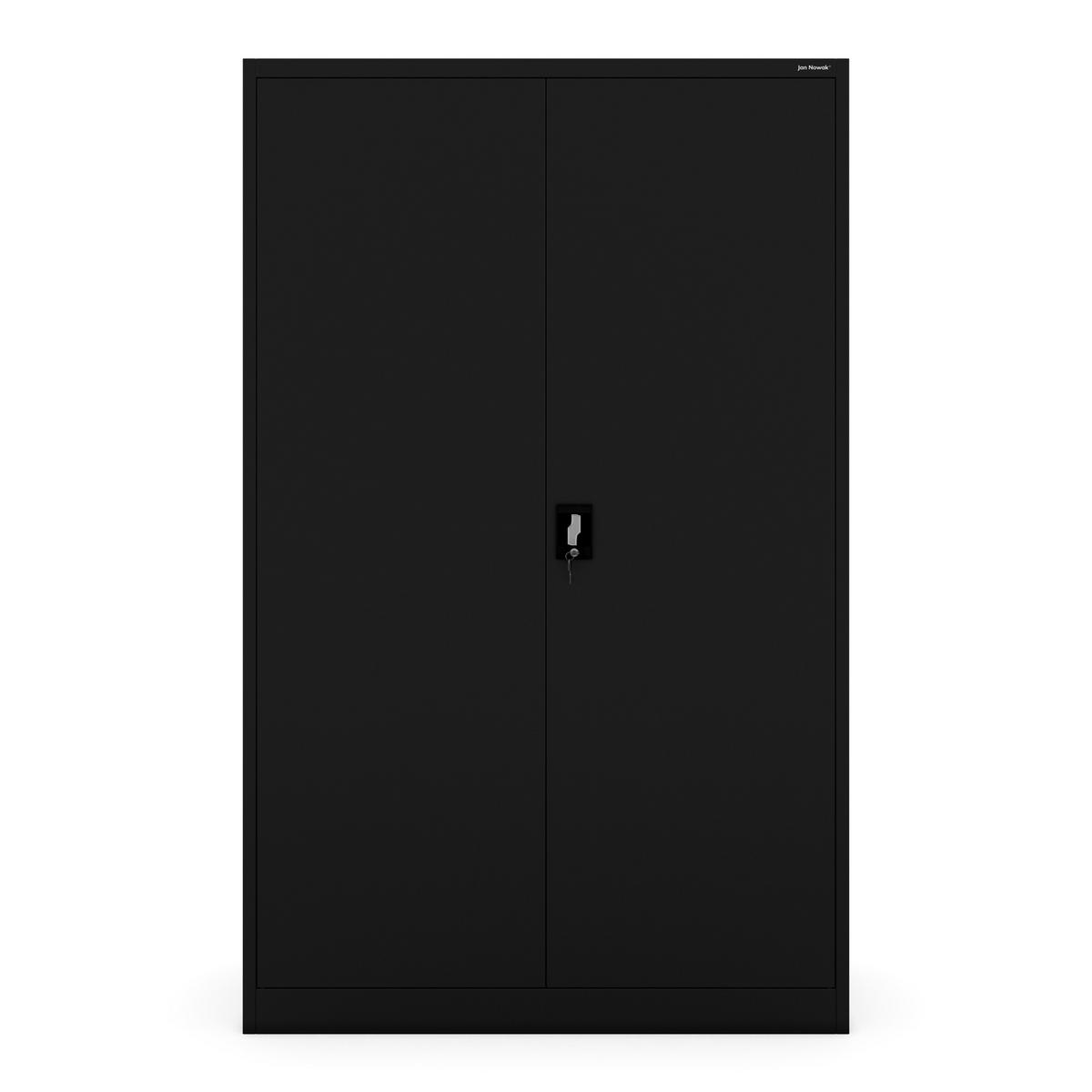 METALL-BÜROSCHRANK JAN II D600 - Schwarz, Metall (115/185/60cm) - Jan Nowak