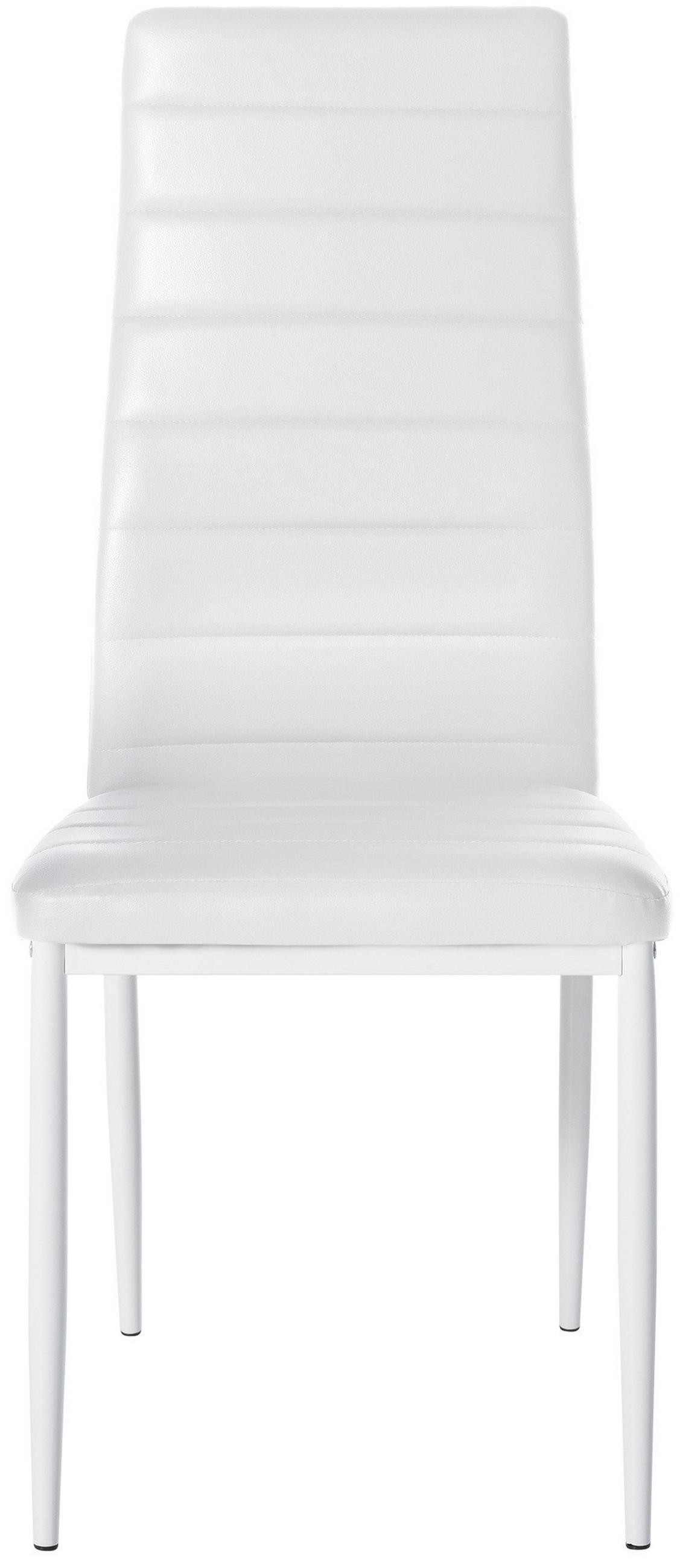 ESSZIMMERSTUHL Hador Kunstleder Weiß Wohnzimmerstuhl - Weiß, Leder (41.5/99/40cm) - DELUKE