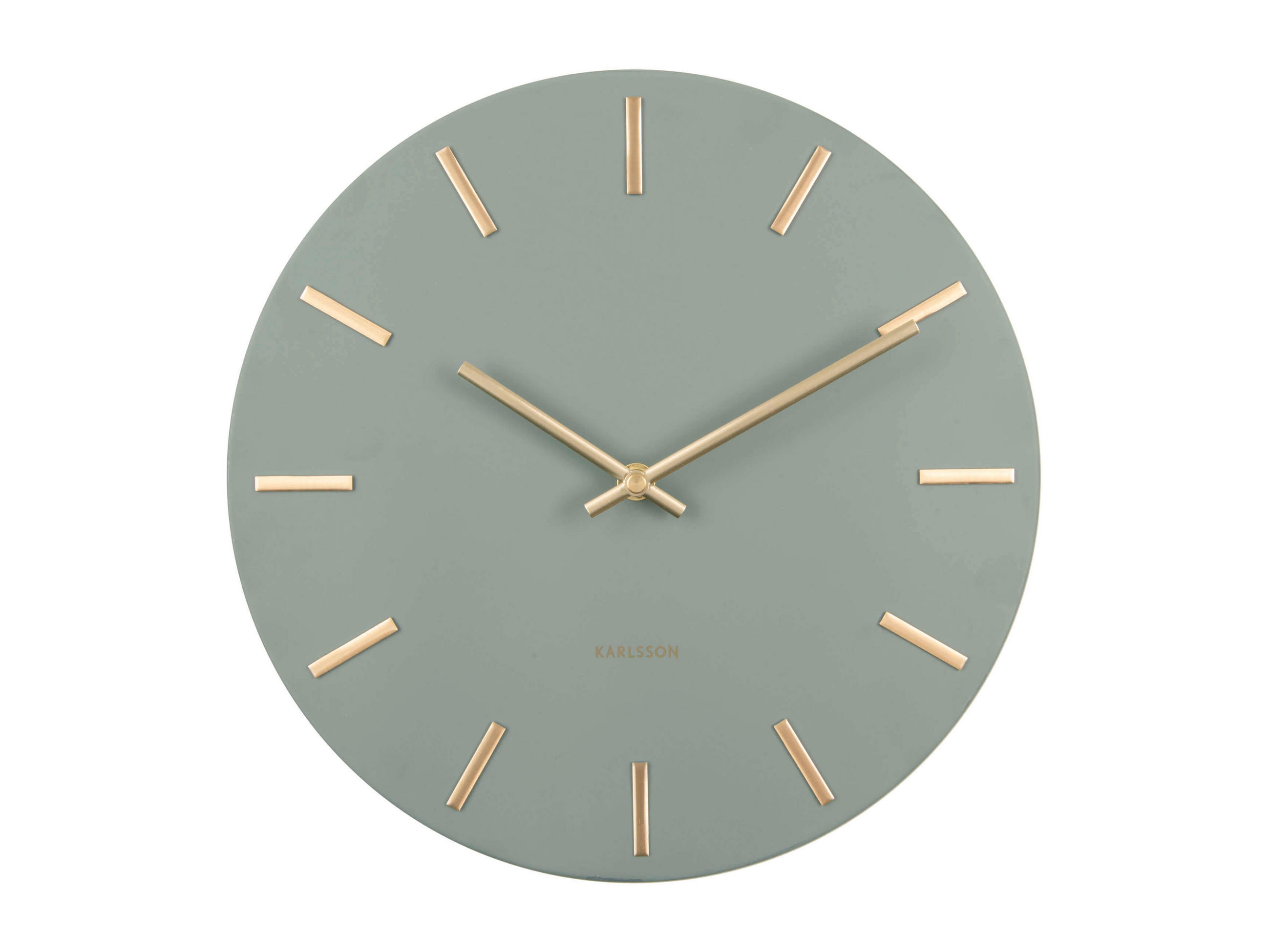 WANDUHR Grün 30x30cm - Grün, Metall (30/30/4cm) - ONZENO