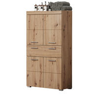 MIDISCHRANK Asteiche 73 x 132 cm, Badschrank mit viel Stauraum - Eichefarben, Holzwerkstoff/Kunststoff (73/132/31cm) - Top.Furn