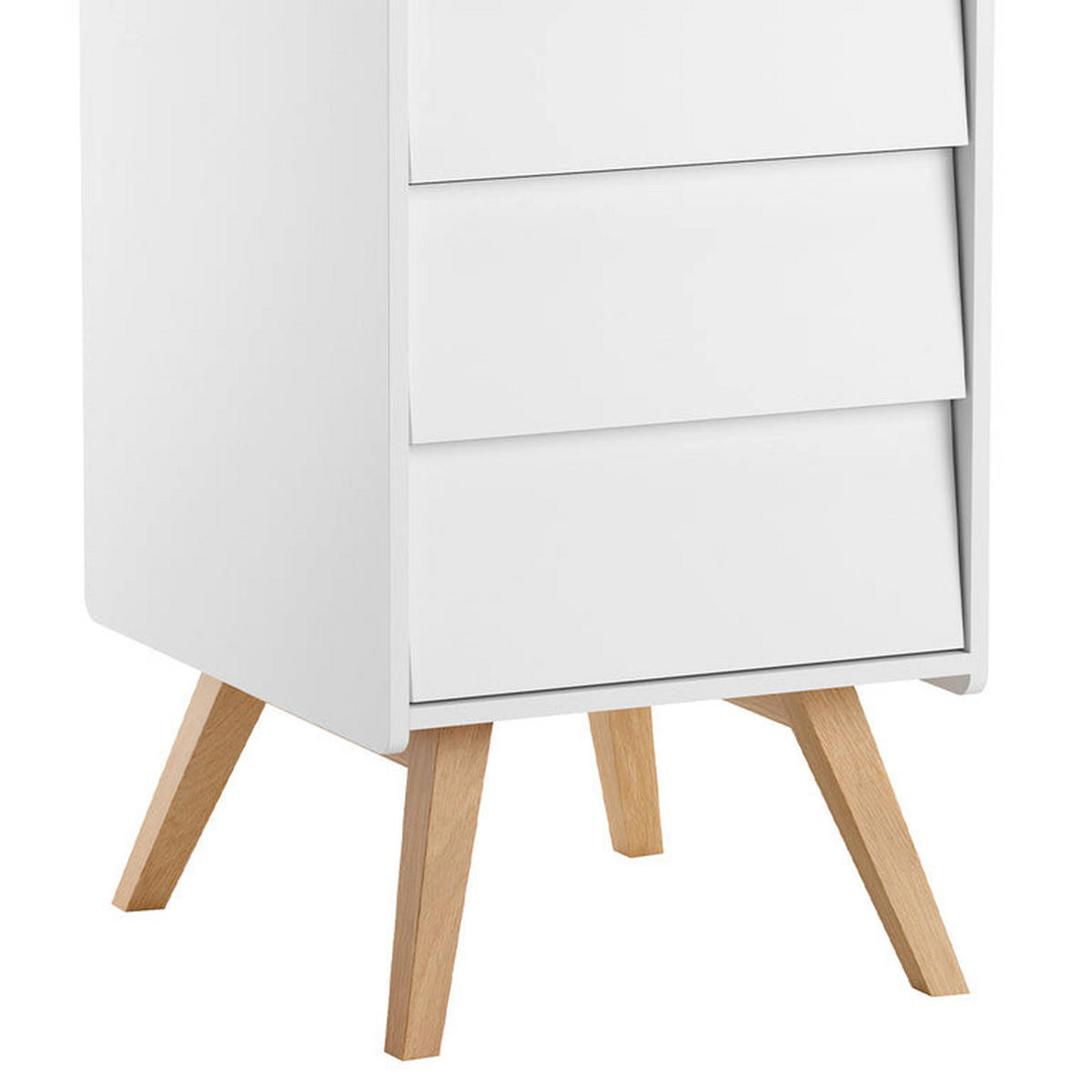 KOMODA Vintage Bela - bela, leseni material (51/128/41cm) - Petits-meubles