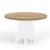 ESSTISCH runder ausziehbarer Tisch für Esszimmer DOVER 90 / 190 cm, Farbe: Eiche Sonoma / Weiß - Weiß/Sonoma Eiche, Holz (190/90/77cm) - Dekori_Interiors