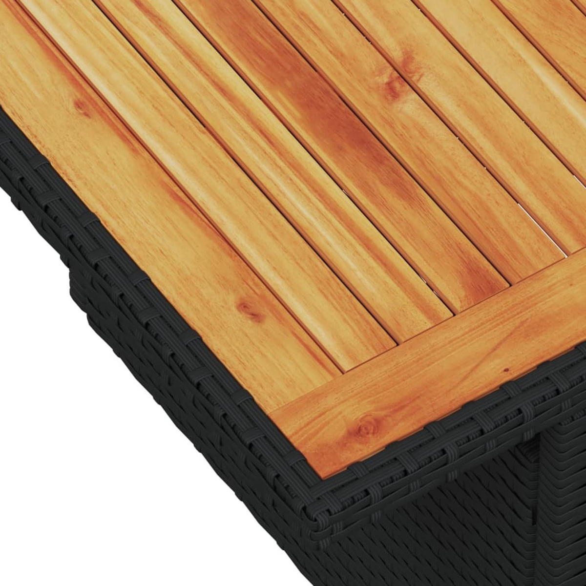 GARTENTISCH Tischralf 55/73/100 cm - Schwarz, Naturmaterialien (100/55/73cm) - ZMH