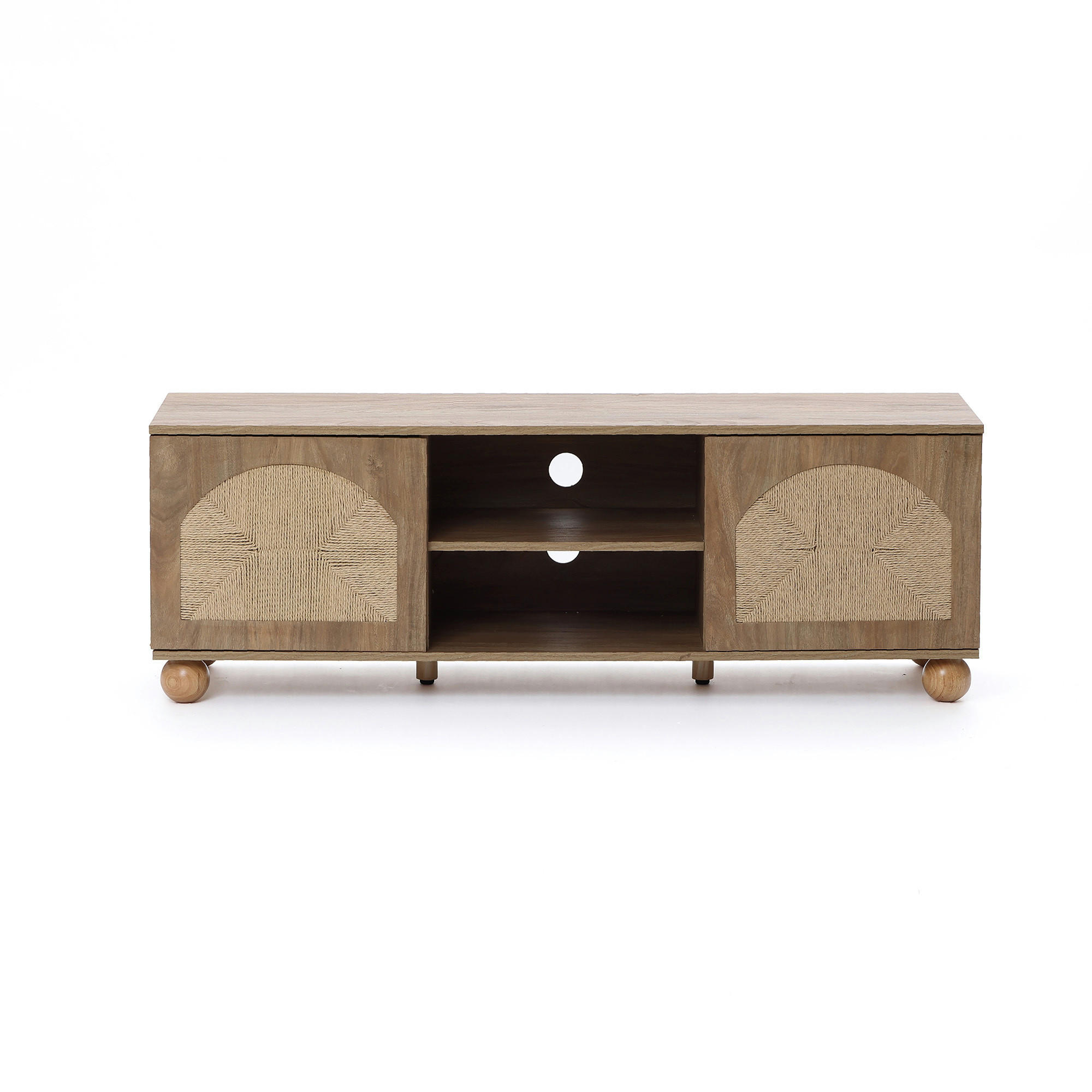 LOWBOARD TV-Schrank Retro, Holz | B140 x T40 x H48 cm - Braun, Holzwerkstoff (140/48/40cm) - Hometopia