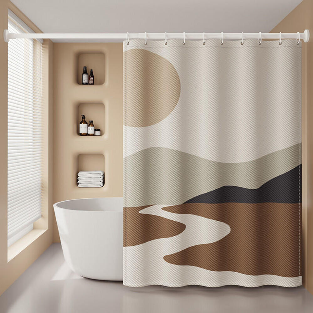 Mcboson Duschvorhang Braun 200x180 cm