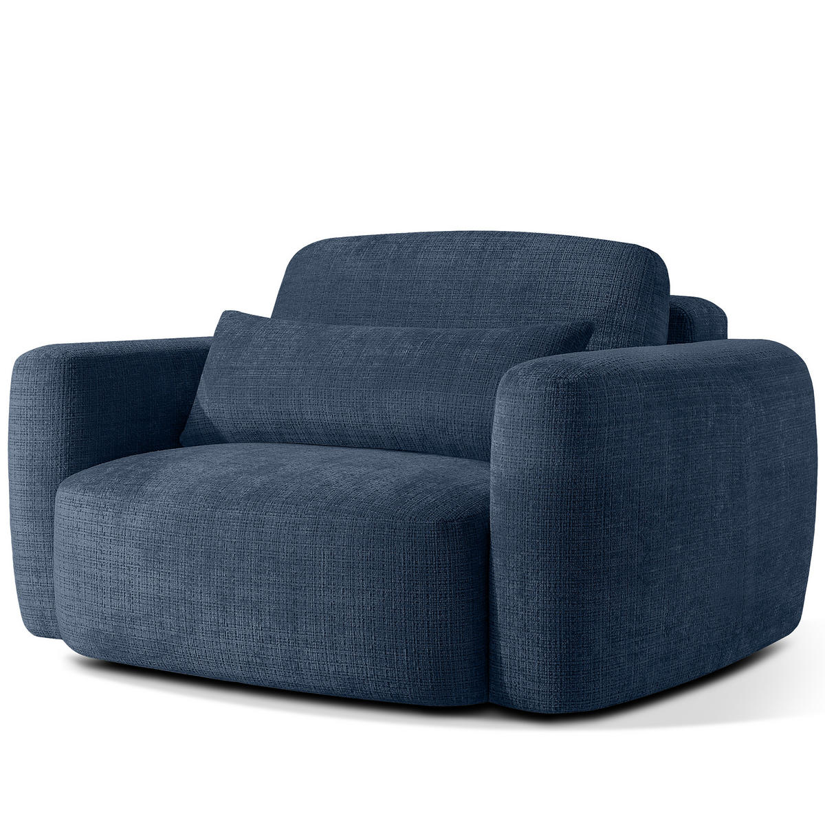 SESSEL ELOSA - Dunkelblau, Holz/Textil (145/85/115cm) - KONSIMO®