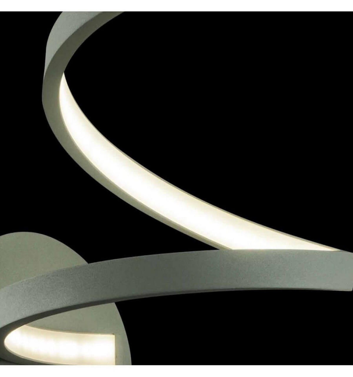 WANDLEUCHTE Looper, Weiß, 28cm - Weiß, Metall (22/26/28cm) - KOSILUM