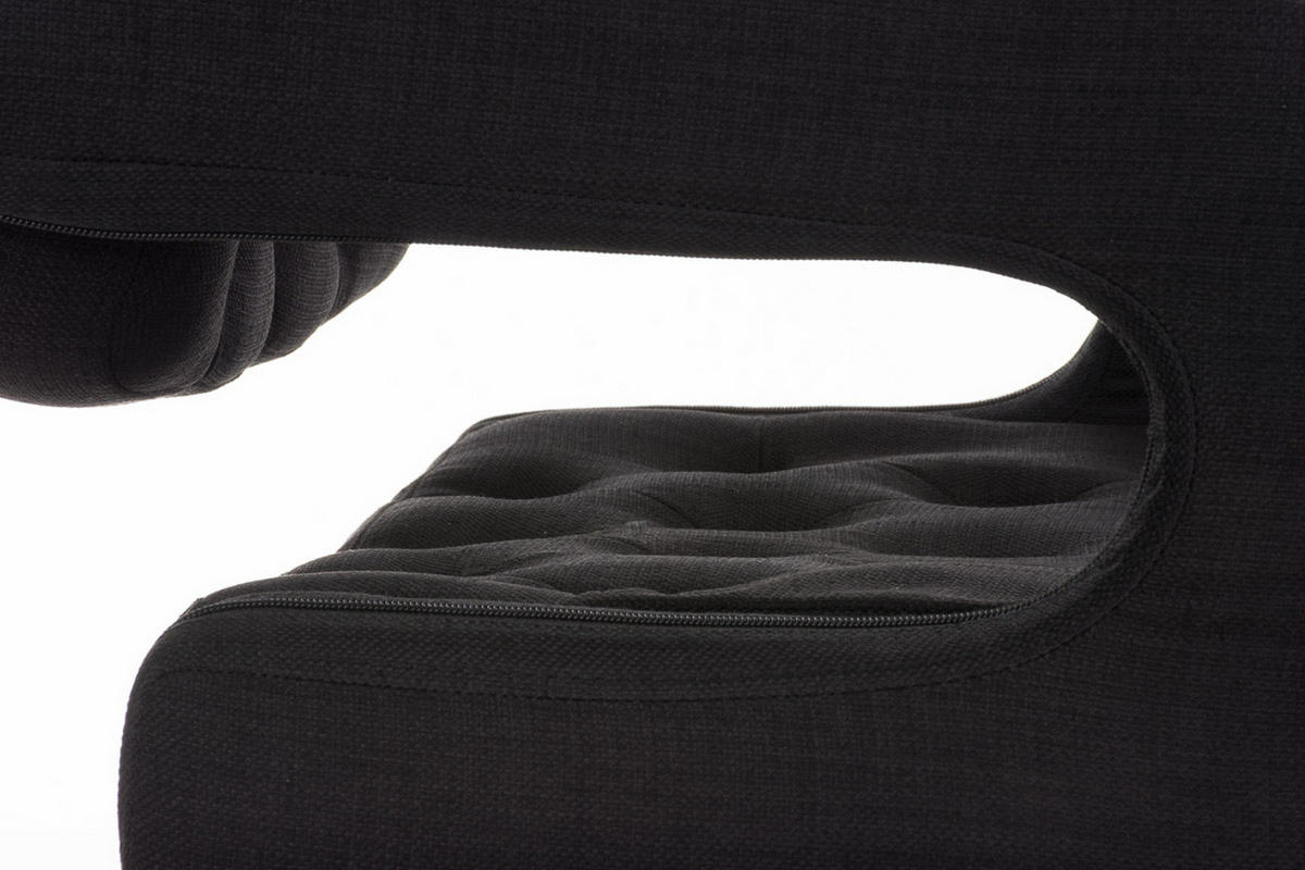 BARHOCKER Dubai, Gestell Metall in Chromoptik, STOFF schwarz, - Chromfarben/Schwarz, Textil/Metall (52/100/55cm) - TPFLiving