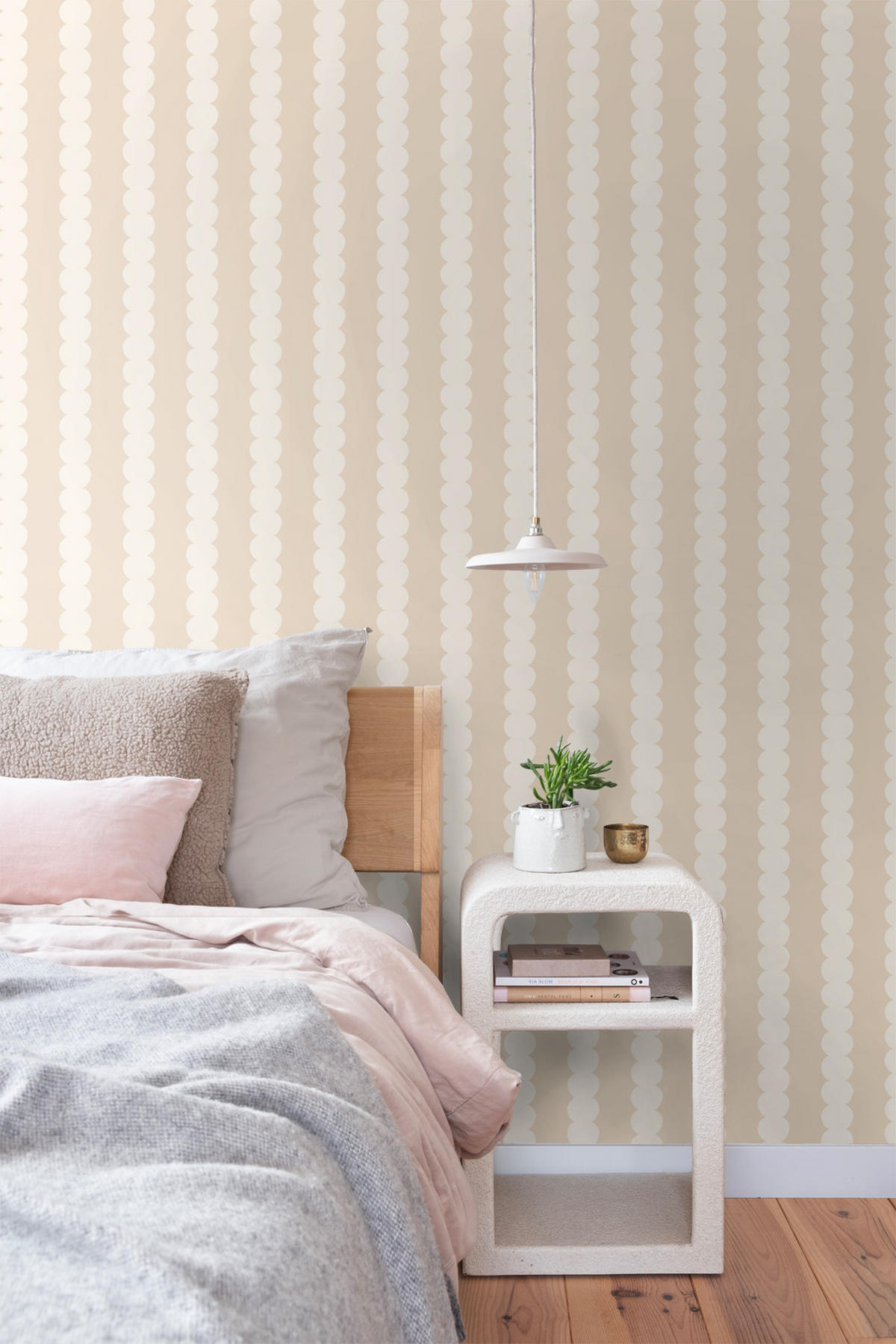 TAPETE grafisches Muster 0.53 x 10.05 m - Beige, Papier (53/1000cm) - ESTAhome