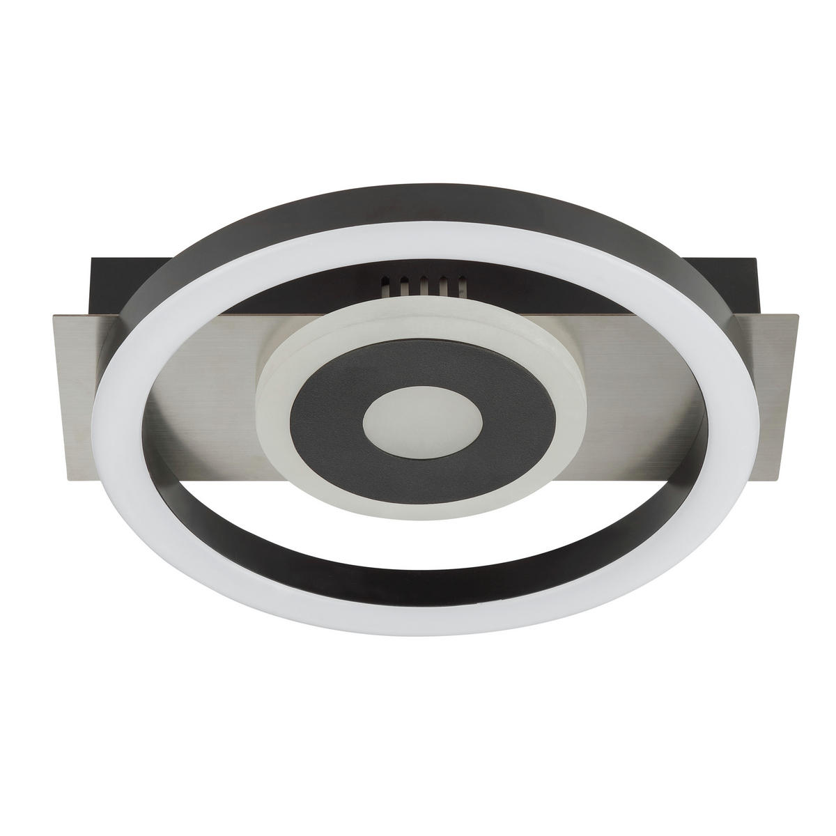 LED DECKENLEUCHTE Maureen Schwarz/Eisen 22/20/5 cm - Multicolor, Metall (22/20/5cm) - Brilliant